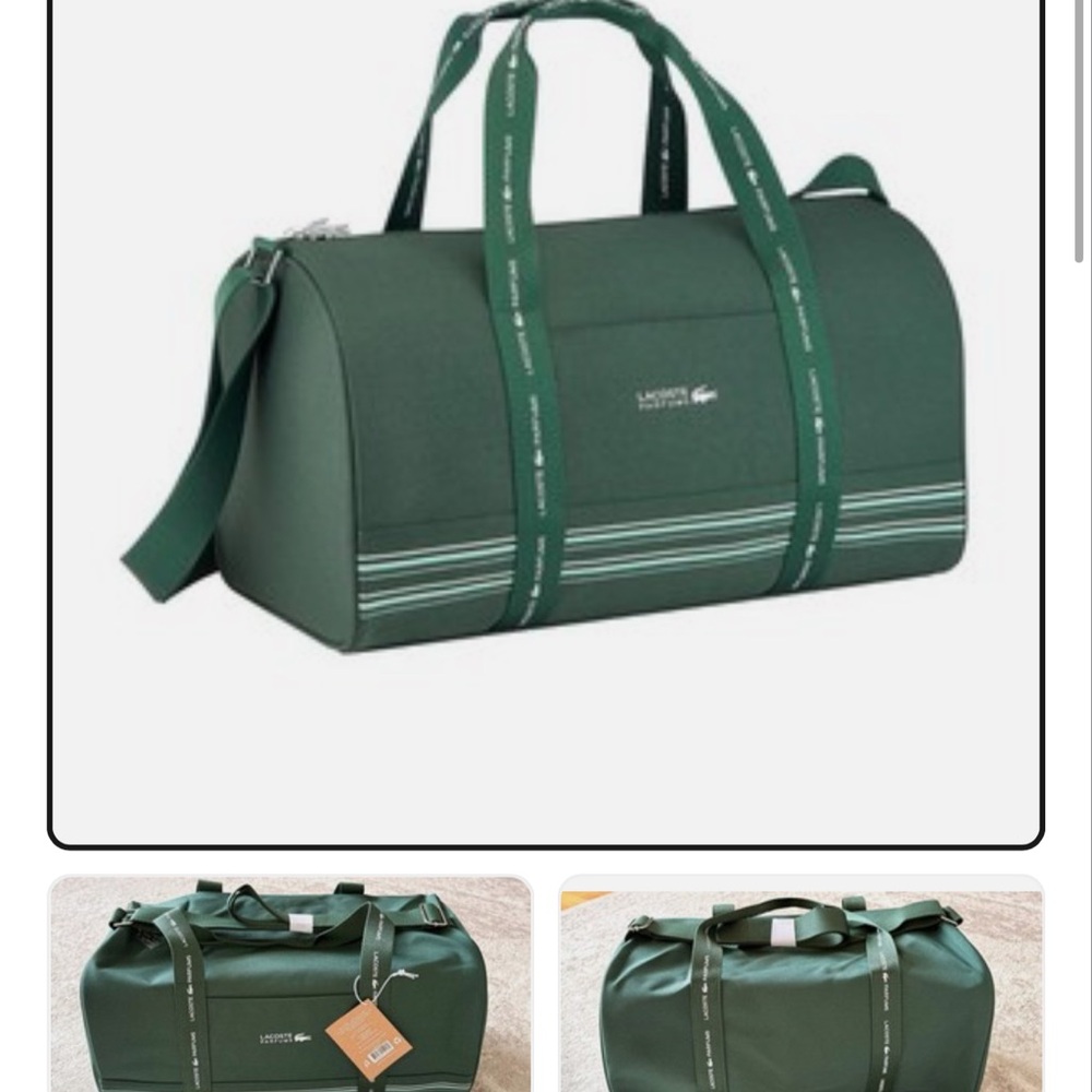 Lacoste Forest Green Duffel Bag